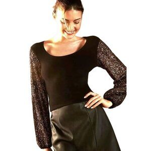 Anthropologie Bl^nk London Black Sequin Sweater